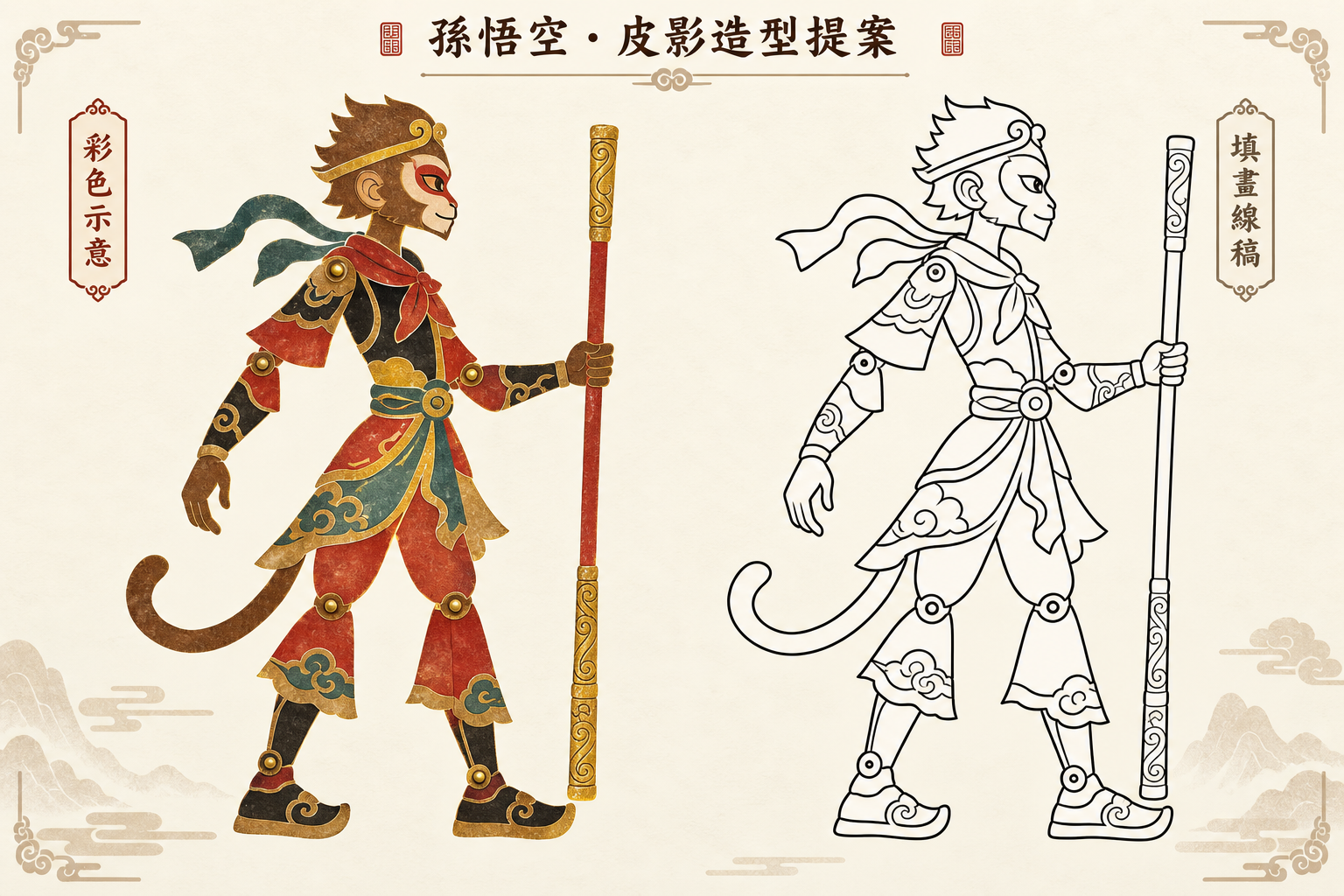 側身彩色造型參考